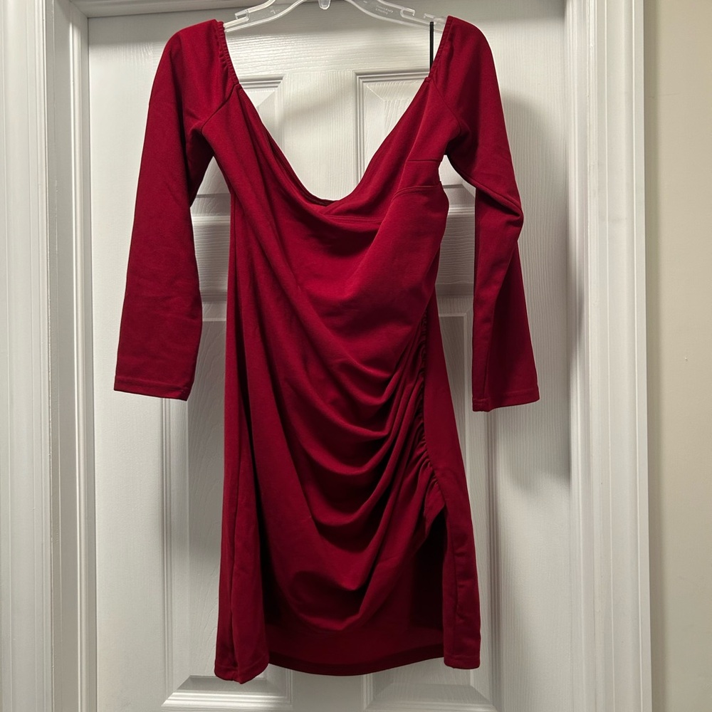 Red short off the shoulder going out dress size large